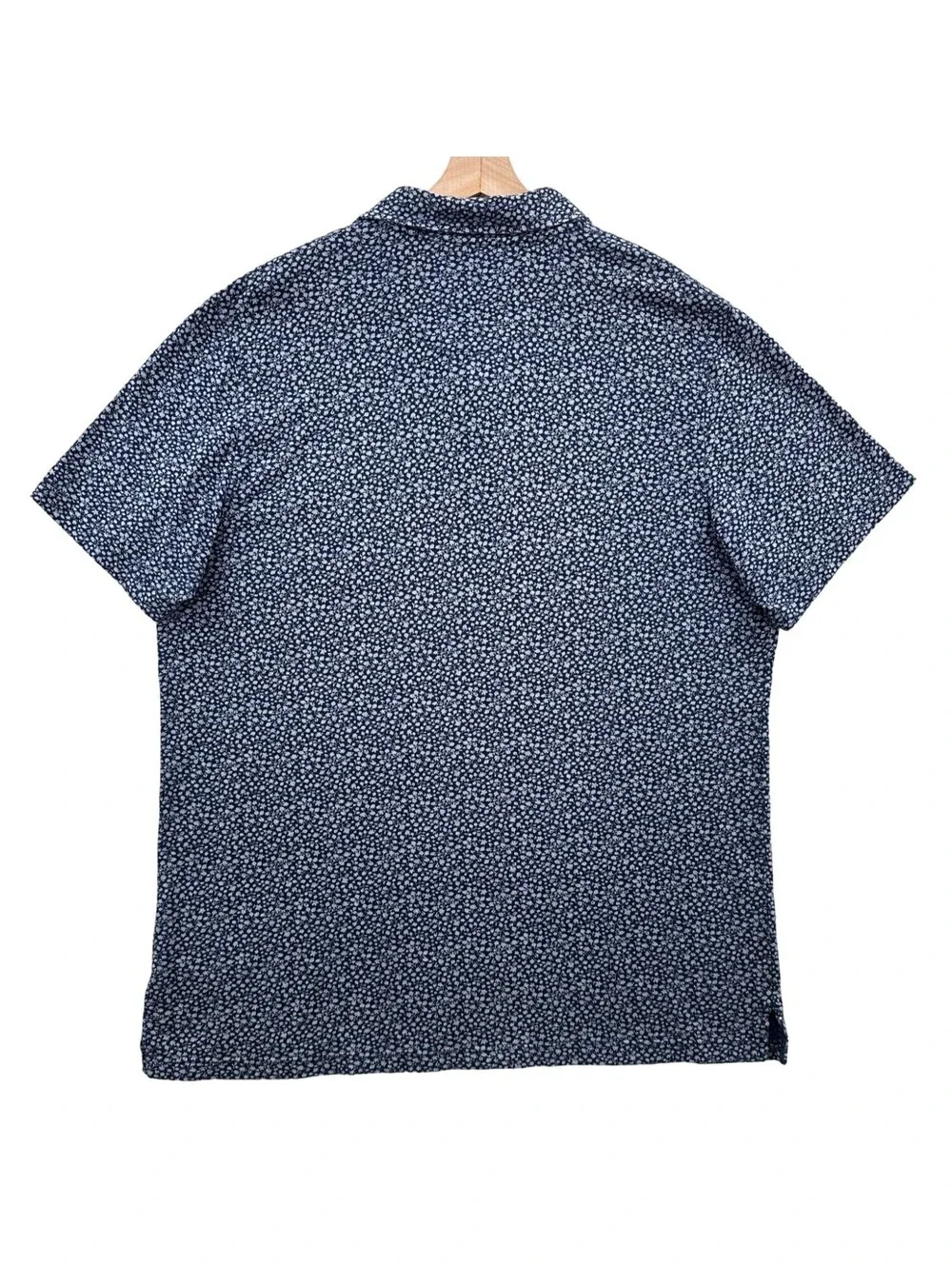 Brooks Brothers Slim Fit Blue Floral Pique Pocket Polo Shirt XXL